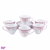 ست فنجان و نعلبکی 12 پارچه گلد کیش مدل سوئیتی کد GK701108