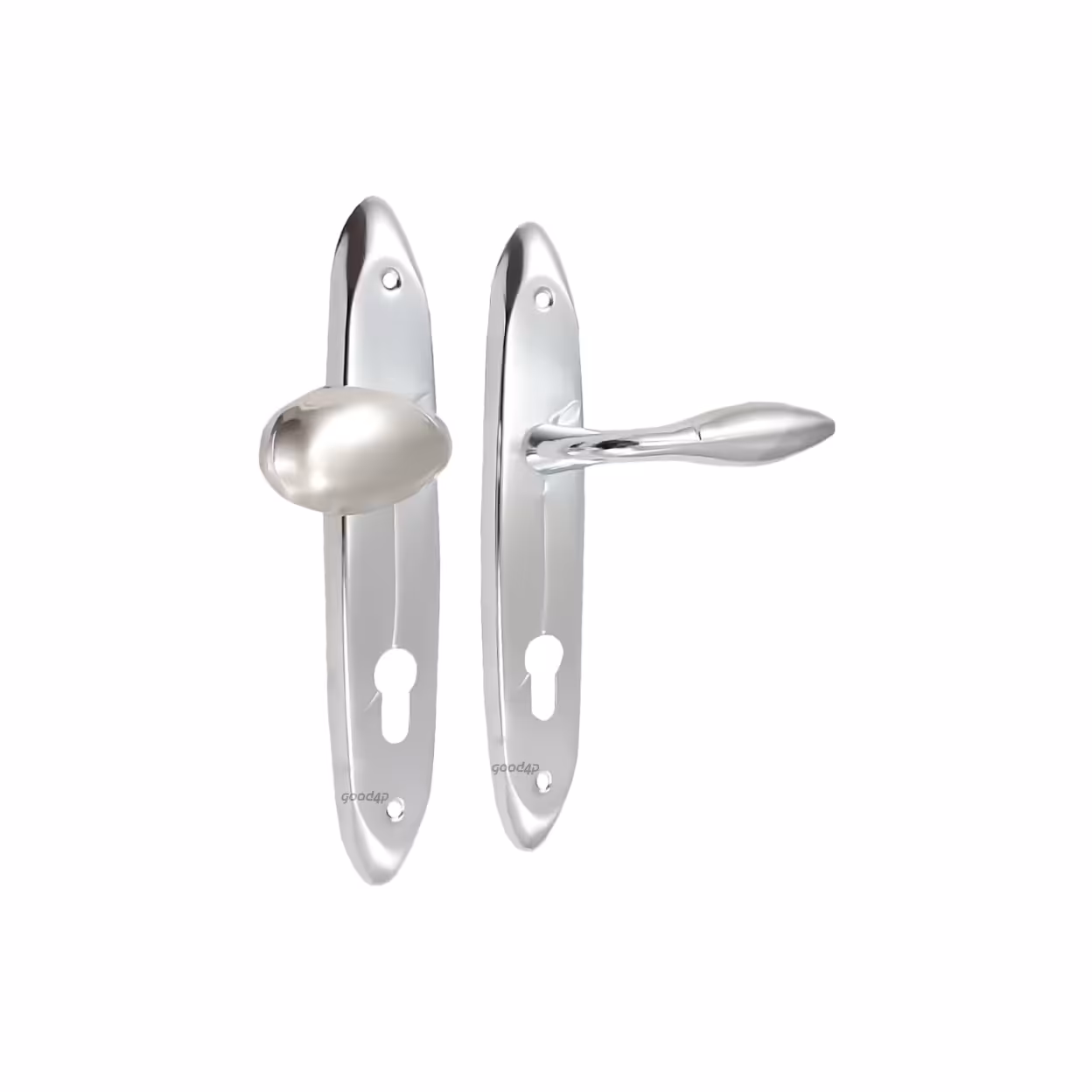 دستگیره پلاک آپارتمانی چپ رنگ کروم نیکو مدل 405