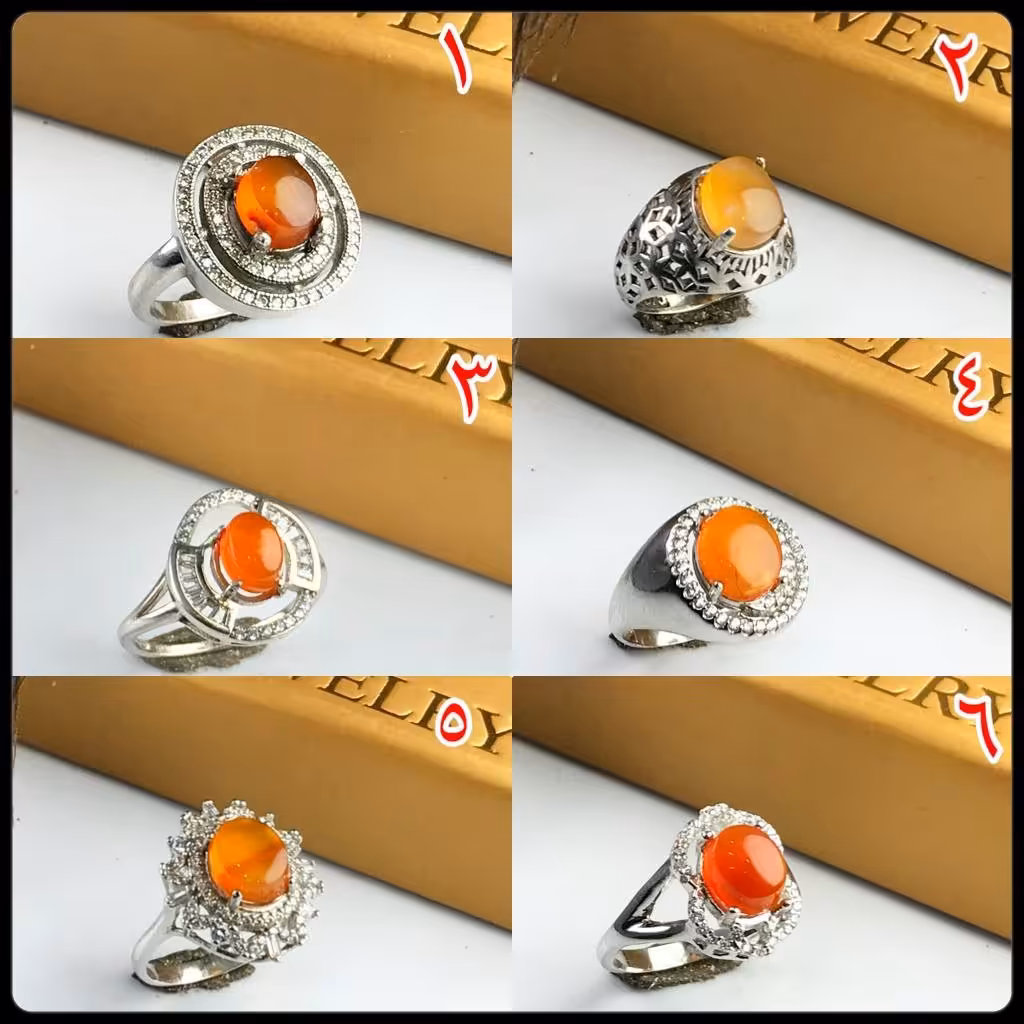 انگشترهازیبای عقیق یمنی اصلی
 جهت حکاکی دعای شرف شمس
