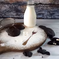 کوکی فرانسوی دبل چاکلت با مغزی شکلات سفید