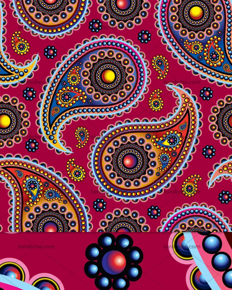 وکتور بکگراند بته جقه | گرافیک با طعم تربچه