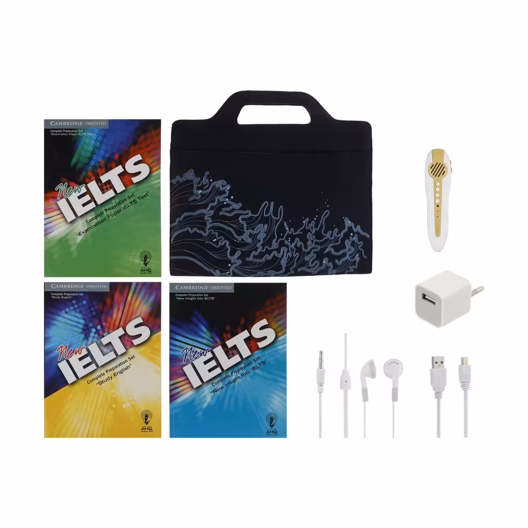قلم هوشمند آیلتس همراه با سه کتاب  مهارت های آیلتس انتشارات آوای هوشمند قلم