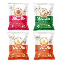 اسنک سویق پفی حبوبات پیاز و جعفری سرکه ای پنیری کچاپ مهدیار  50 گرم بسته 4 عدد