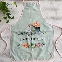 پیشبند مخمل نسوز مدل پرگل طرح 55