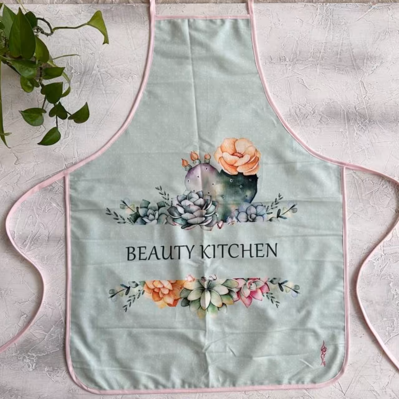 پیشبند مخمل نسوز مدل پرگل طرح 55