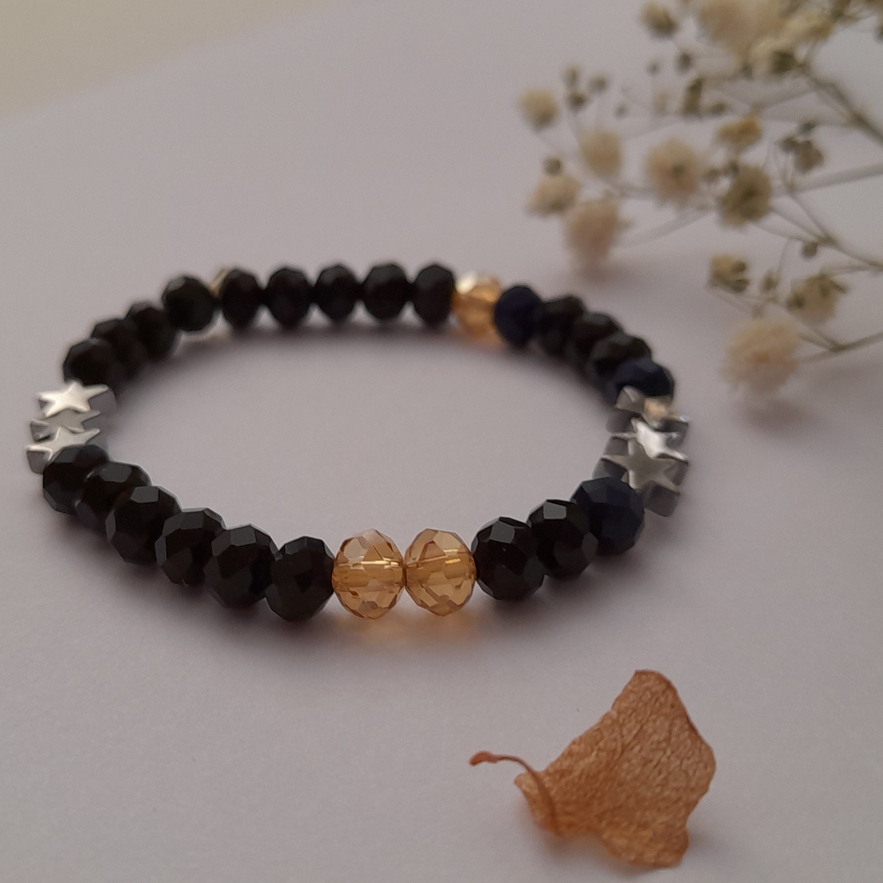 دستبند مهره و حدید مشکی 