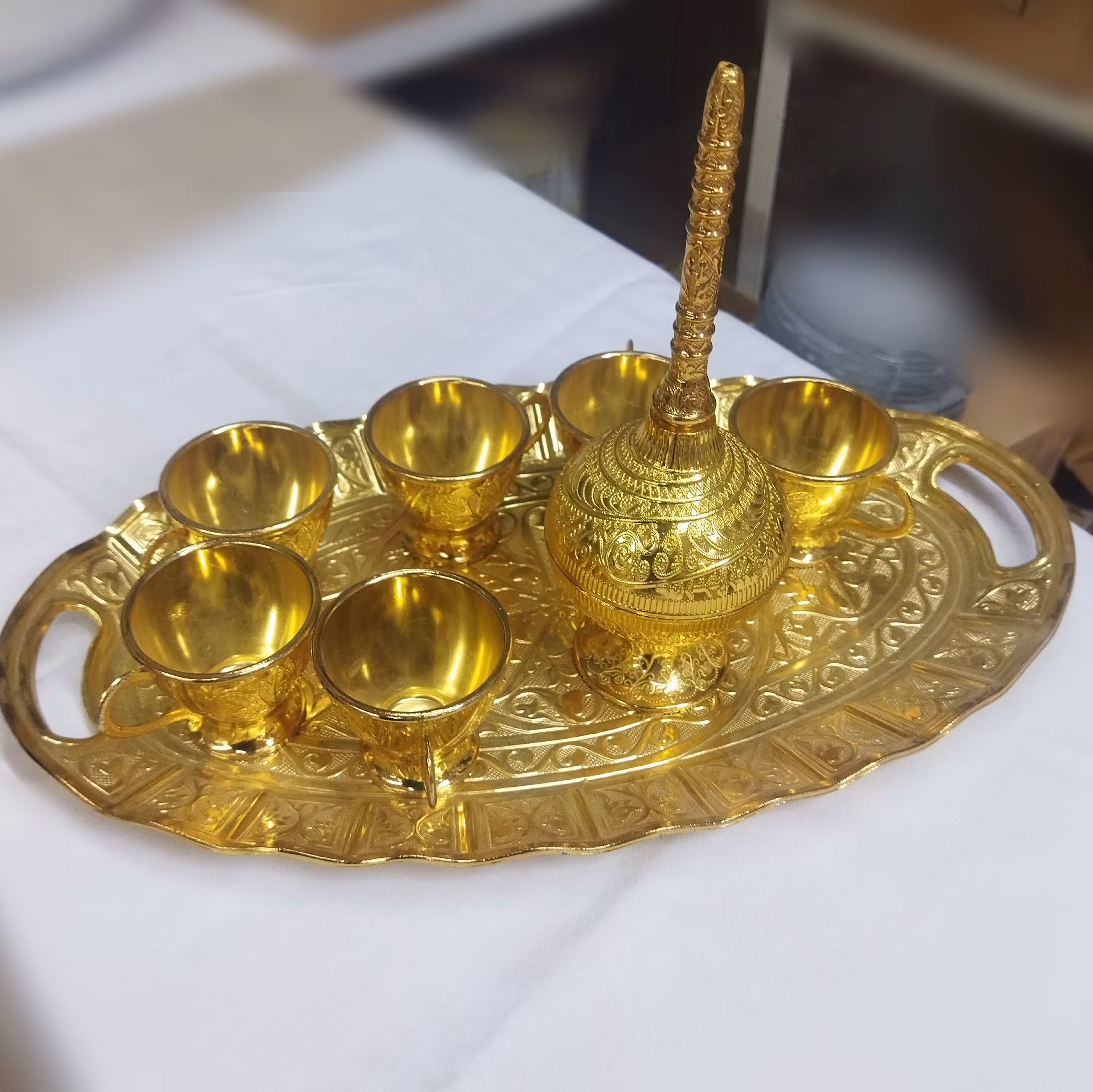 سرویس قهوه خوری طرح گلد