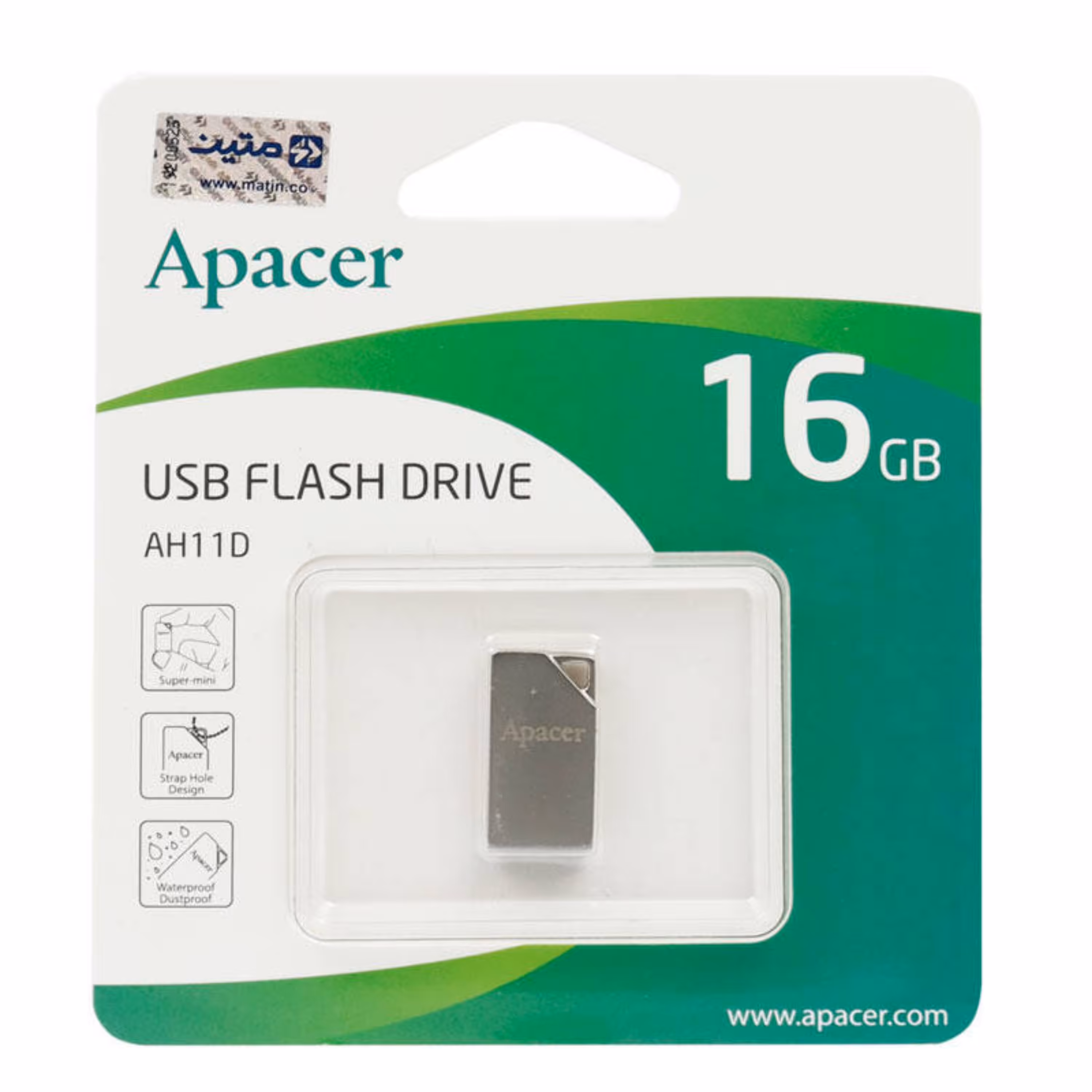 فلش 16GB Apacer AH11D با گارانتی مادام العمر 