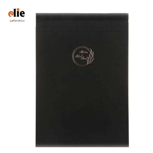 دفتر طراحی A4 کرافت و سیاه برگ کلیپس طرح 36