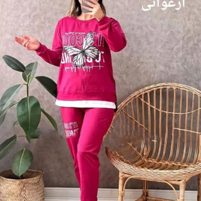 ست بلوز شلوار پروانه دورس 8971