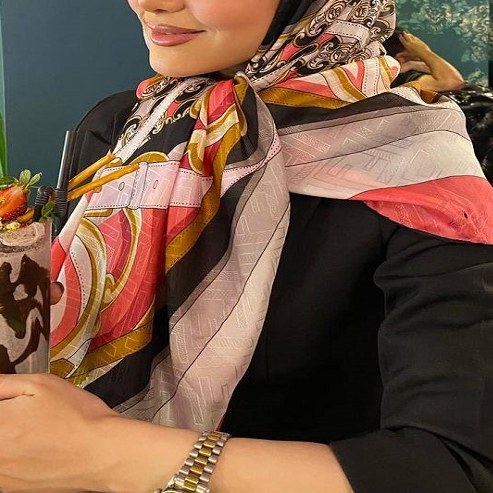 روسری ابریشم ژاکارد مجلسی 1 کد 61288