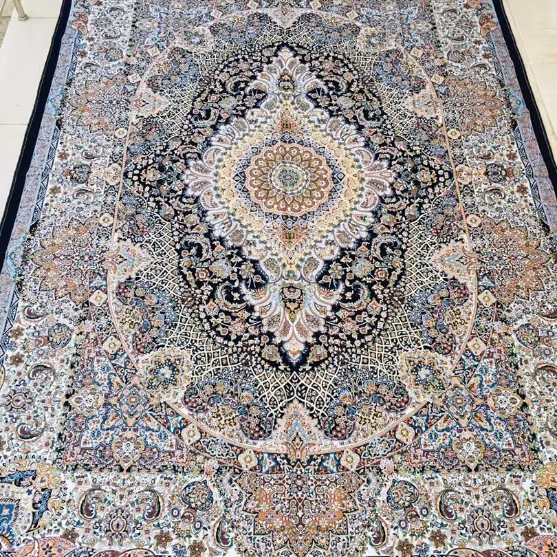 روفرشی ابریشم کهکشان سرمه ای(9متری)