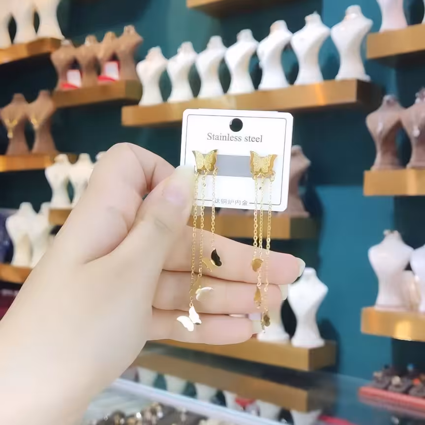 گوشواره استیل عیار 316 رنگ ثابت و ضدحساسیت کیفیت عالی 