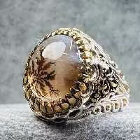 انگشتر عقیق شجر قائن طبیعی