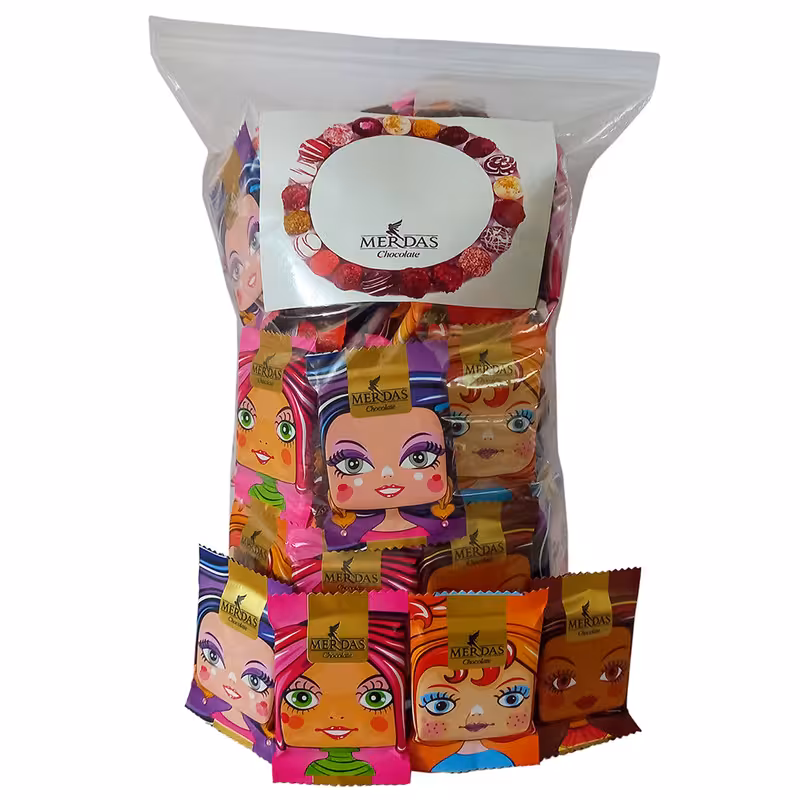 شکلات مخلوط هپی فرندز پاپ کرن و موکا و قهوه و شیری مرداس - 300 گرم