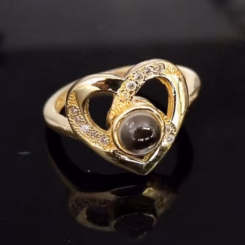 انگشترتلسکوپی دوستت دارم به صد زبان مدل قلب سایز6