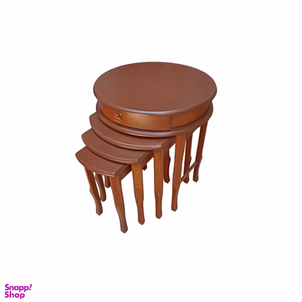 میز عسلی مدل ترمه مجموعه 4 عددی