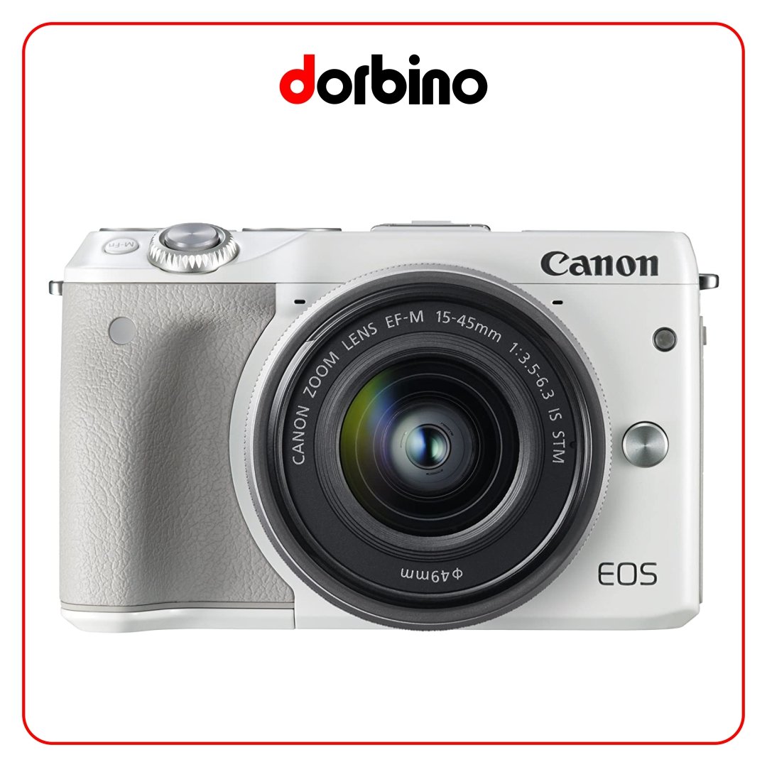 دوربین عکاسی کانن Canon EOS M3 Camera with 15-45mm Lens (White) - فروشگاه دوربین دوربینو