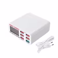 شارژر و تستر USB رومیزی 6 خروجی مدل WLX-896