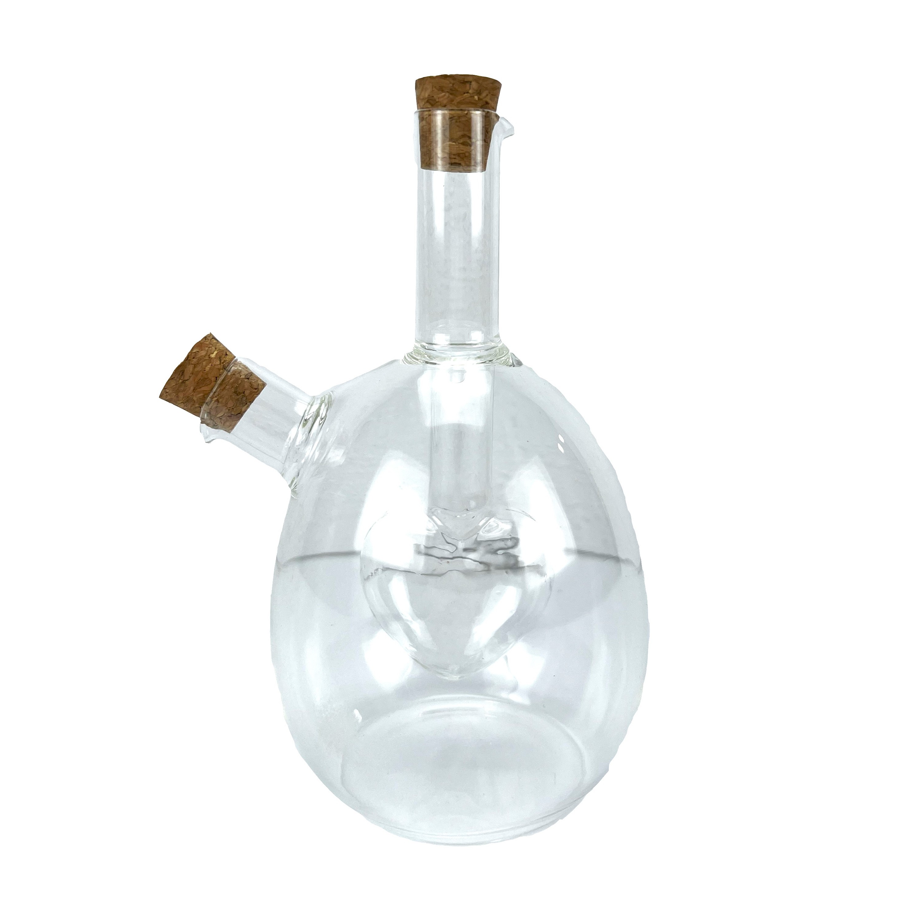 جای روغن ظرف روغن و سرکه و آبلیمو 350 میلی دو مخزنه پیرکس مدل قلب کد Gw51302006