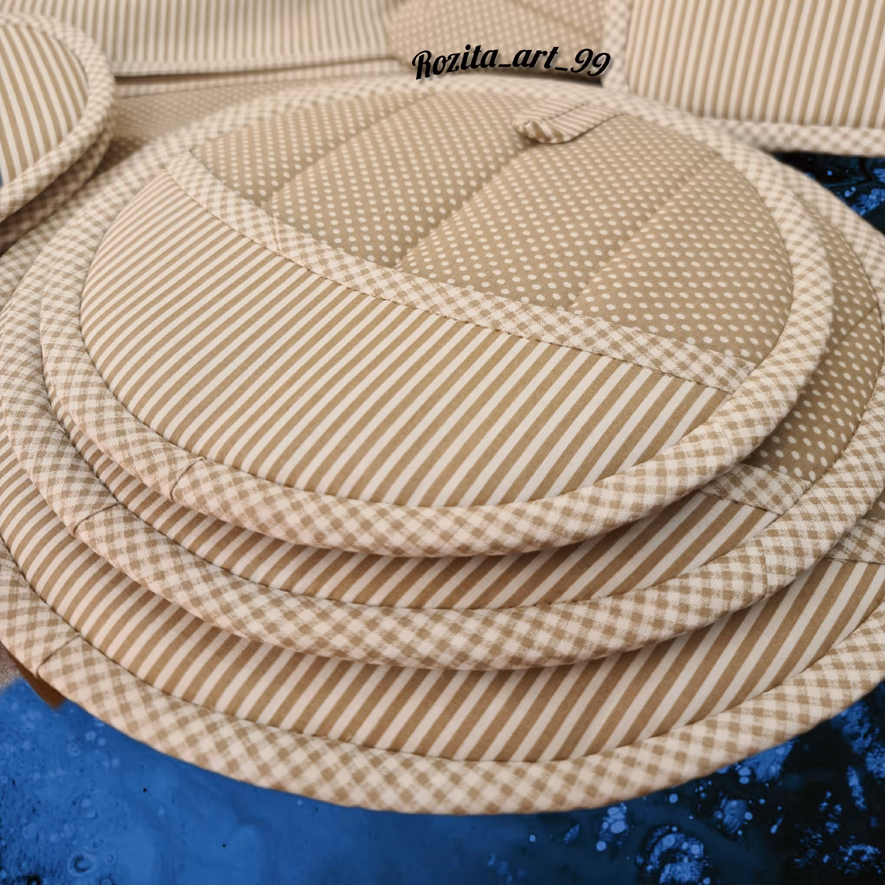 دمکنی  سرویس آشپزخانه دستگیره دمکنی طرح گل 