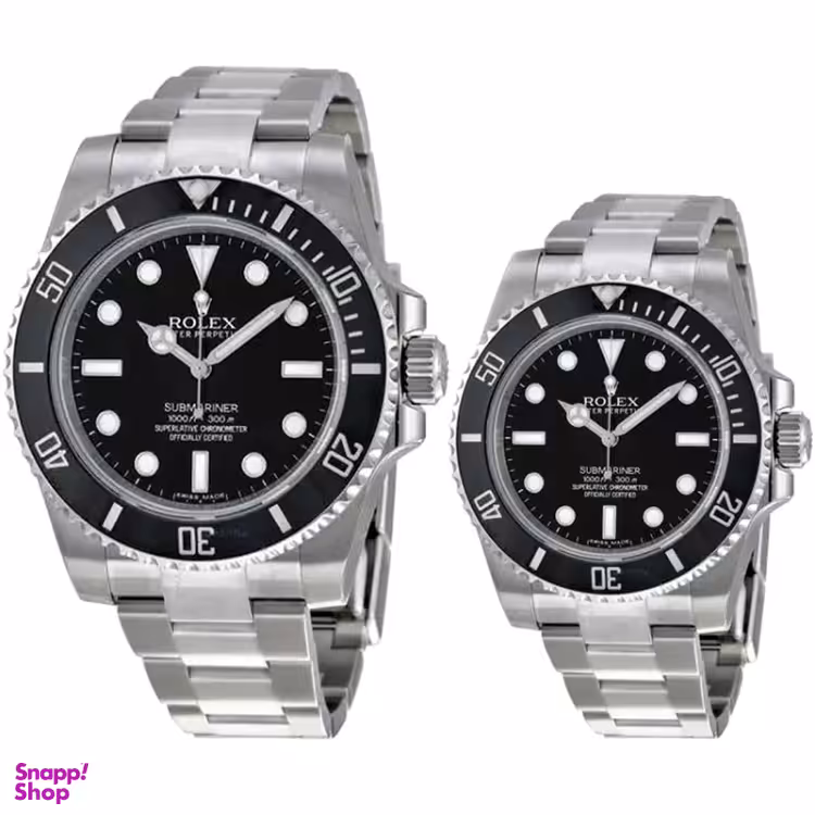 ست ساعت مچی عقربه ای زنانه و مردانه طرح رولکس مدل سابمارینر کد SR/BK