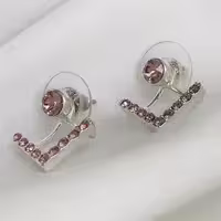 گوشواره زنانه تاش مدل نگین صورتی