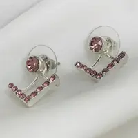 گوشواره زنانه تاش مدل نگین صورتی