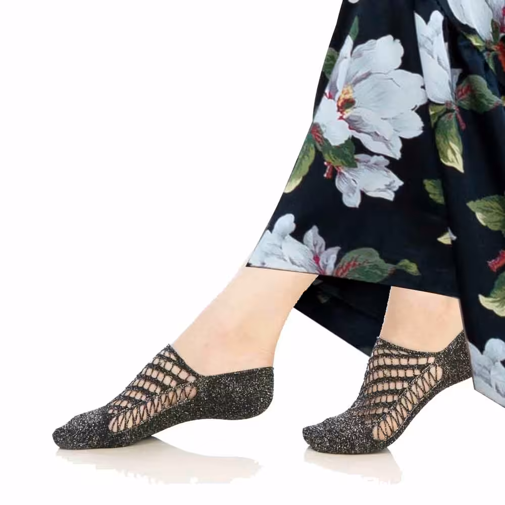 جوراب پاپوش مجلسی زردار فری سایز 