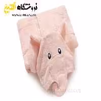 حوله پالتویی کودک سلین طرح فیل صورتی روشن سایز 6-7