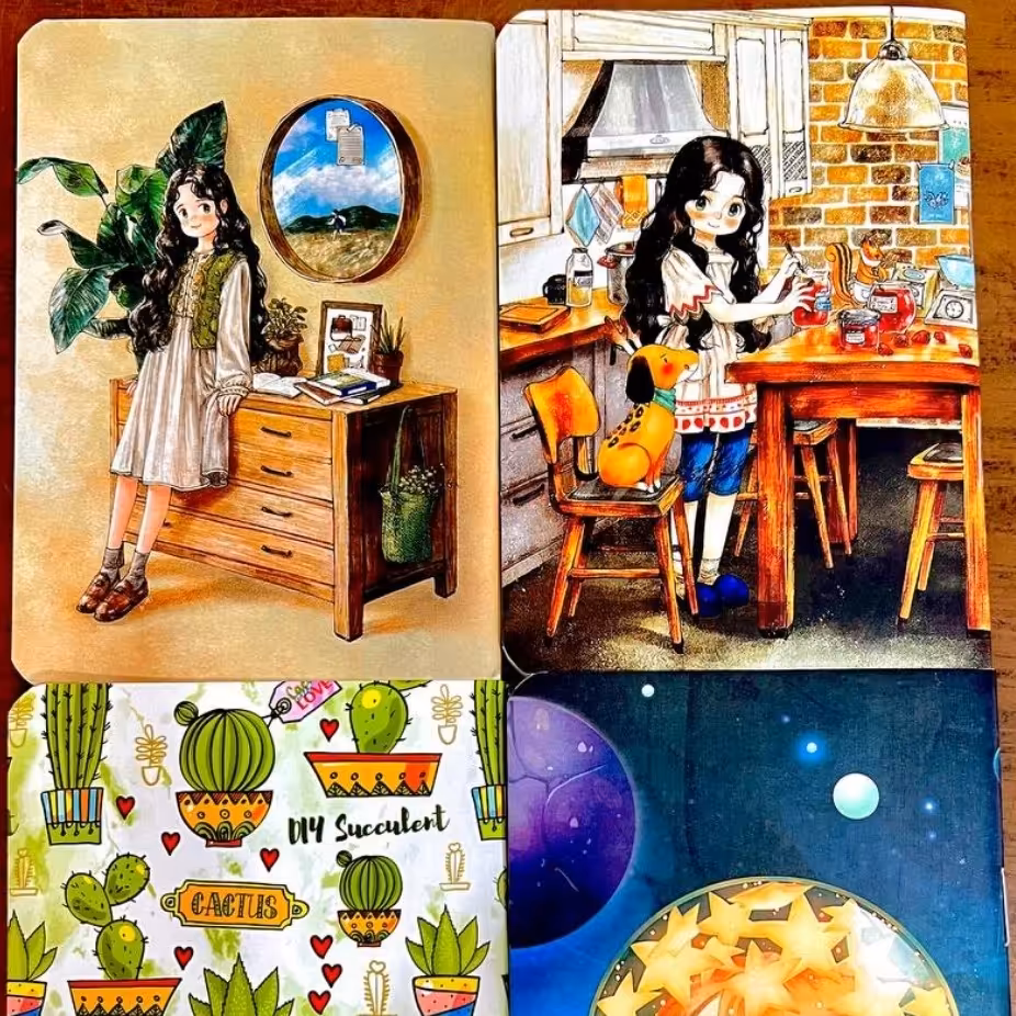 دفترچه یادداشت پاسپورتی فانتزی کاغذ بالک 24 برگ 