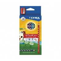 مداد رنگی 12 رنگ لیرا مدل Lyra Groove Slim