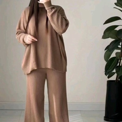 پیراهن و شلوار زنانه مدل ست بلوز شلوار بافت
