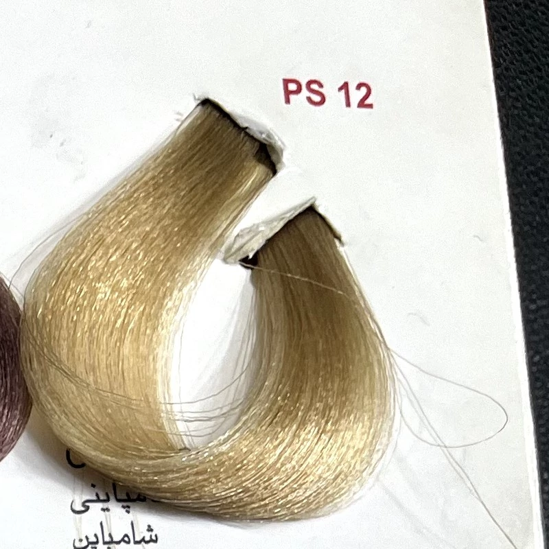 رنگ شامپاینی ps12 ،رنگ مو کم آمونیاک پیلون و یک عدد اکسیدان | amazonchi