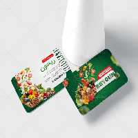 طرح کارت ویزیت لایه باز سبزیجات آماده | گرافیک با طعم تربچه