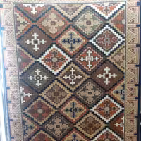 گلیم آشپزخانه و پاگرد یک و نیم در 2.25 متر مستطیلی رنگ سورمه ای باکیفیت بالا کد 300017 پس کرایه