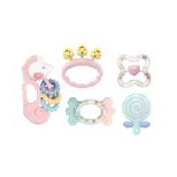 ست جغجغه دندانگیر 5 عددی صورتی آبی