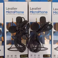 میکروفون یقه ای حرفه ای lavalier طول کابل 1.5 متر رنگ مشکی مطابق تصویر