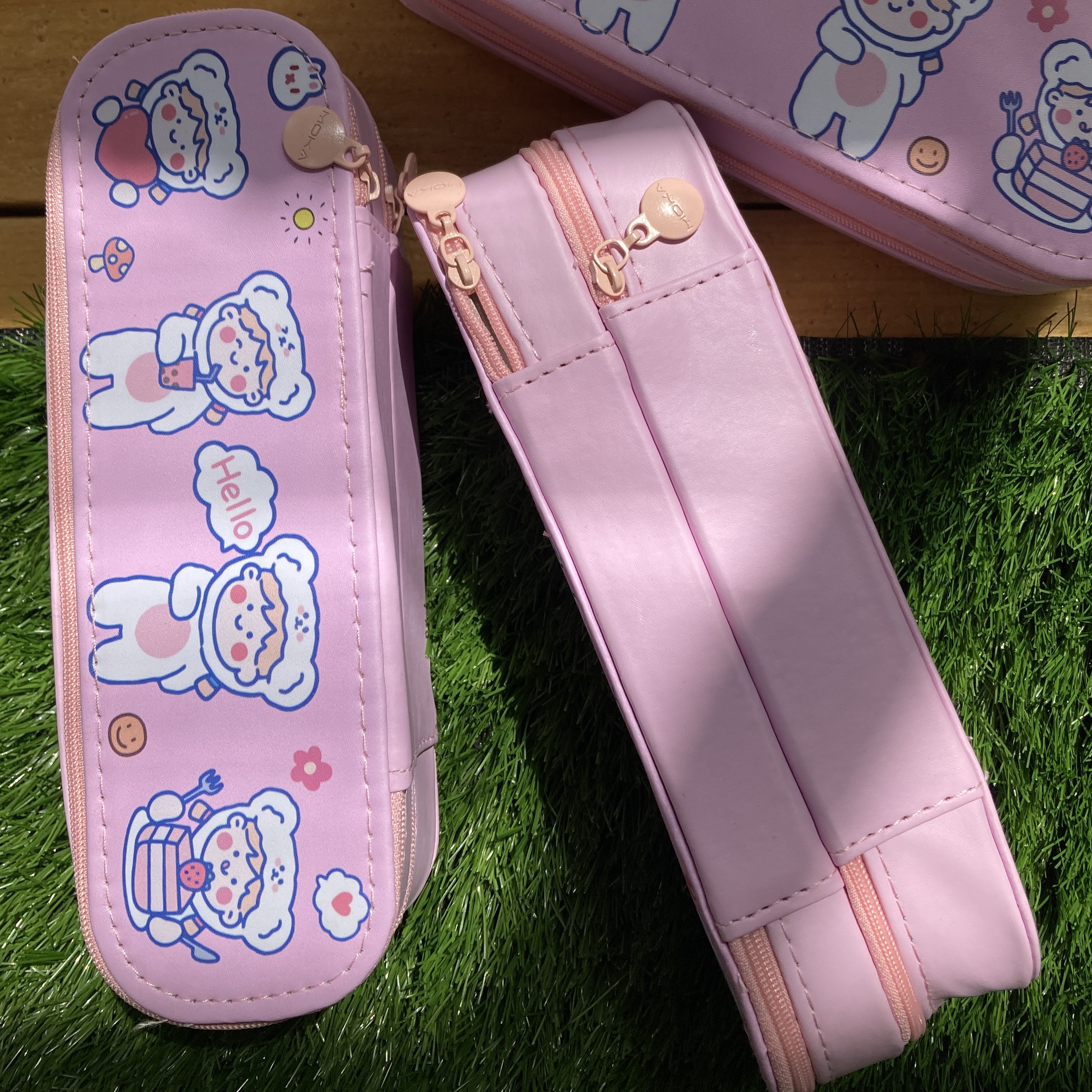 جامدادی دوطبقه فانتزی رنگ صورتی