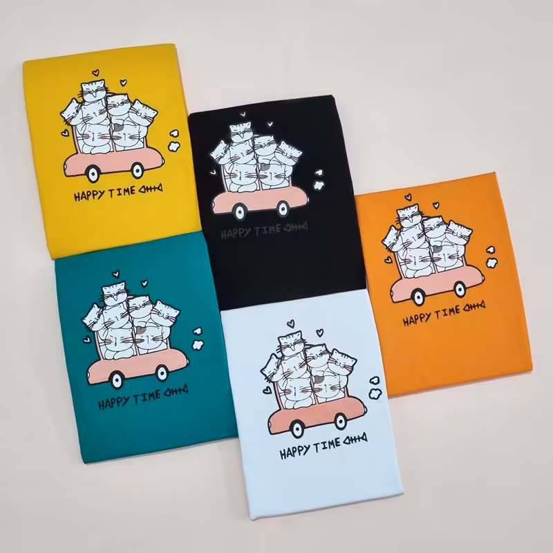 تیشرت گربه ماشینی در 10 رنگ متنوع و جنس نخ پنبه درجه 1 