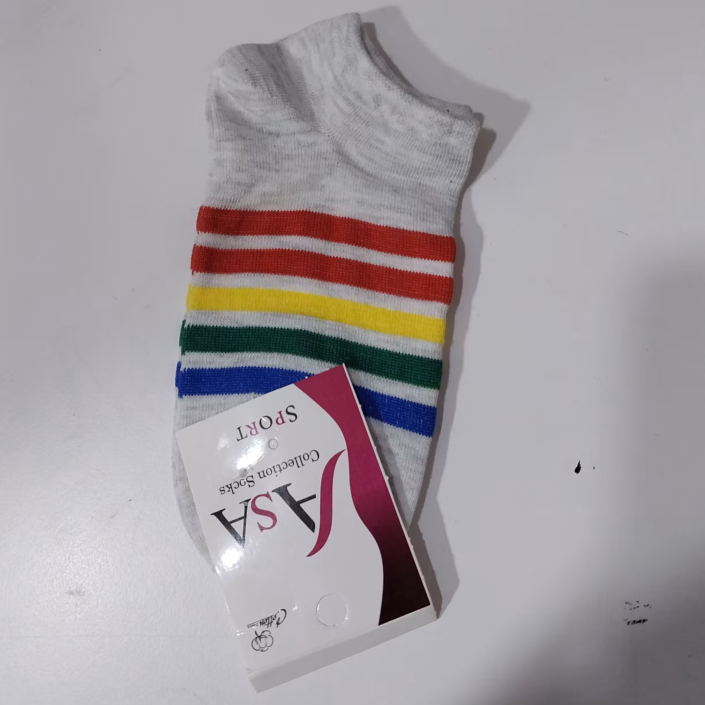 جوراب مچی اسپرت راه راه ریز