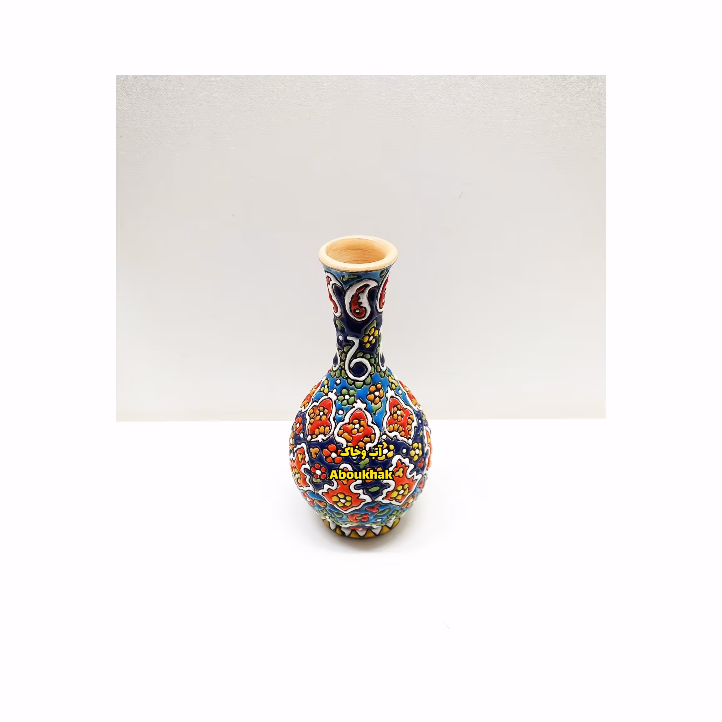 گلدان سفالی لوله باریک 20سانتی