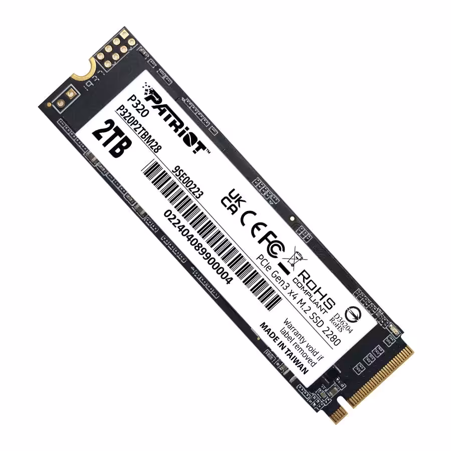 قیمت و خرید اس اس دی 2 ترابایت پاتریوت مدل P320 M.2 2280 PCIe Gen3 NVMe | یاس ارتباط