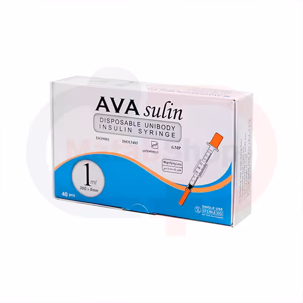 سرنگ انسولین 1 میلی لیتر آوا