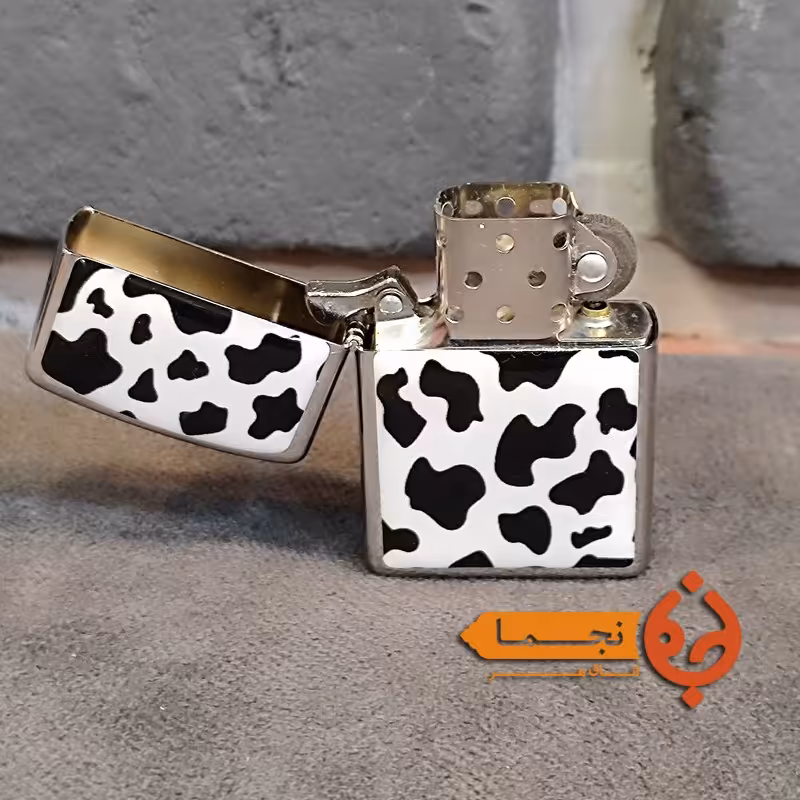 فندک زیپو بنزینی  طرح گاوی کد clz09       
