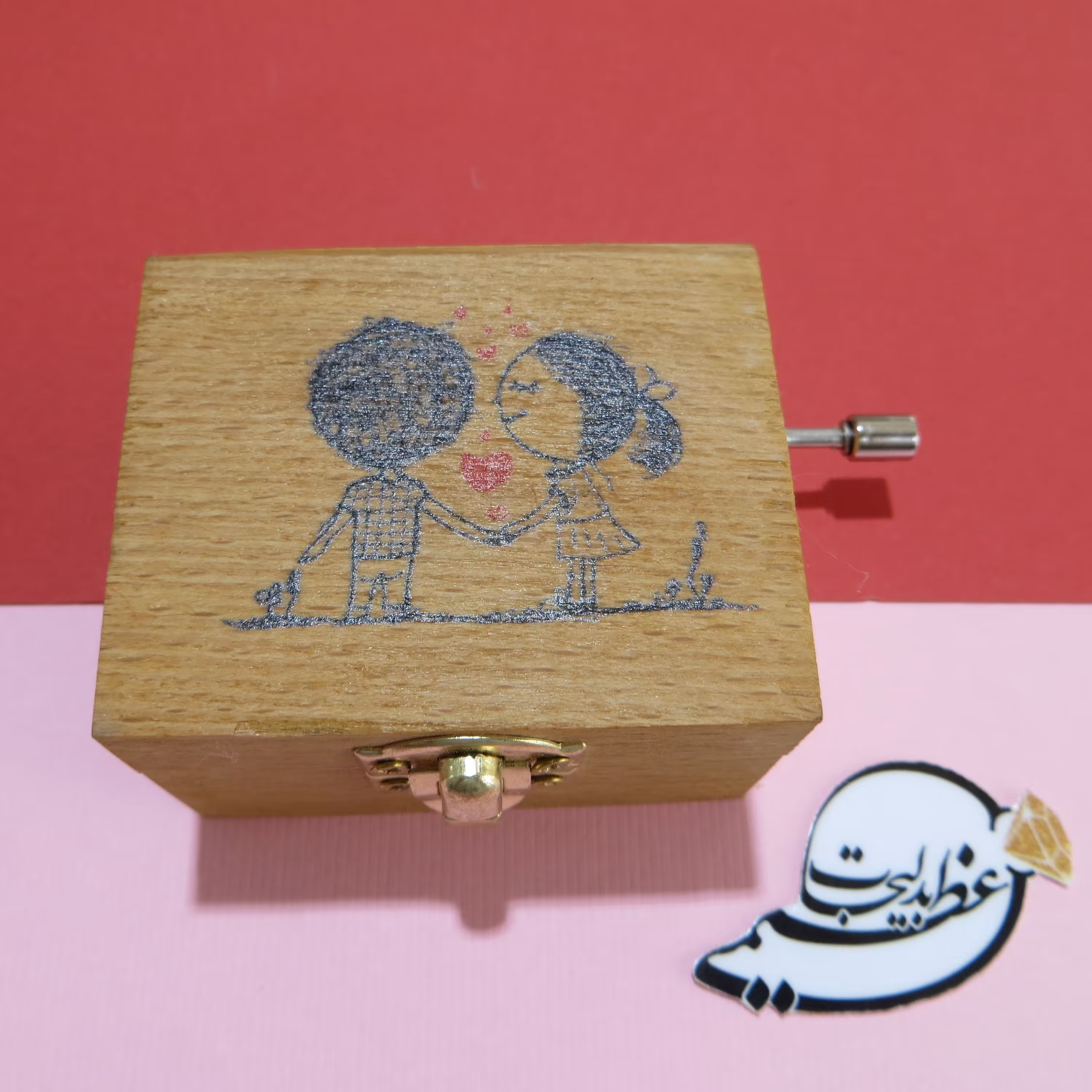 جعبه موزیکال چوبی هندلی زیبا و شیک و باکیفیت