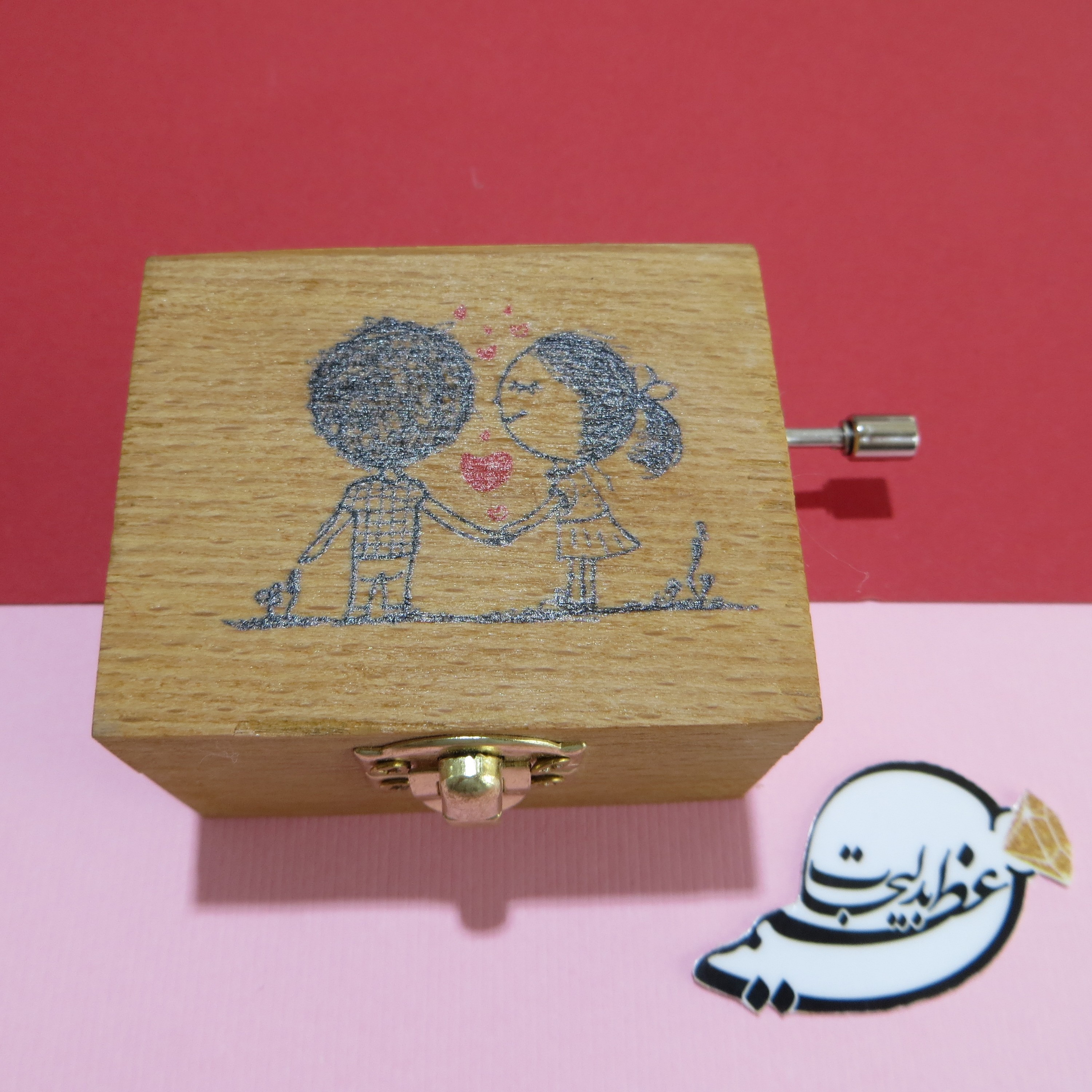 جعبه موزیکال چوبی هندلی زیبا و شیک و باکیفیت