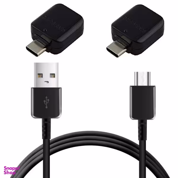کابل تبدیل USB به USB-C مدل EP-DG950CBE به همراه 2 عدد مبدل OTG USB-C غیر اصل