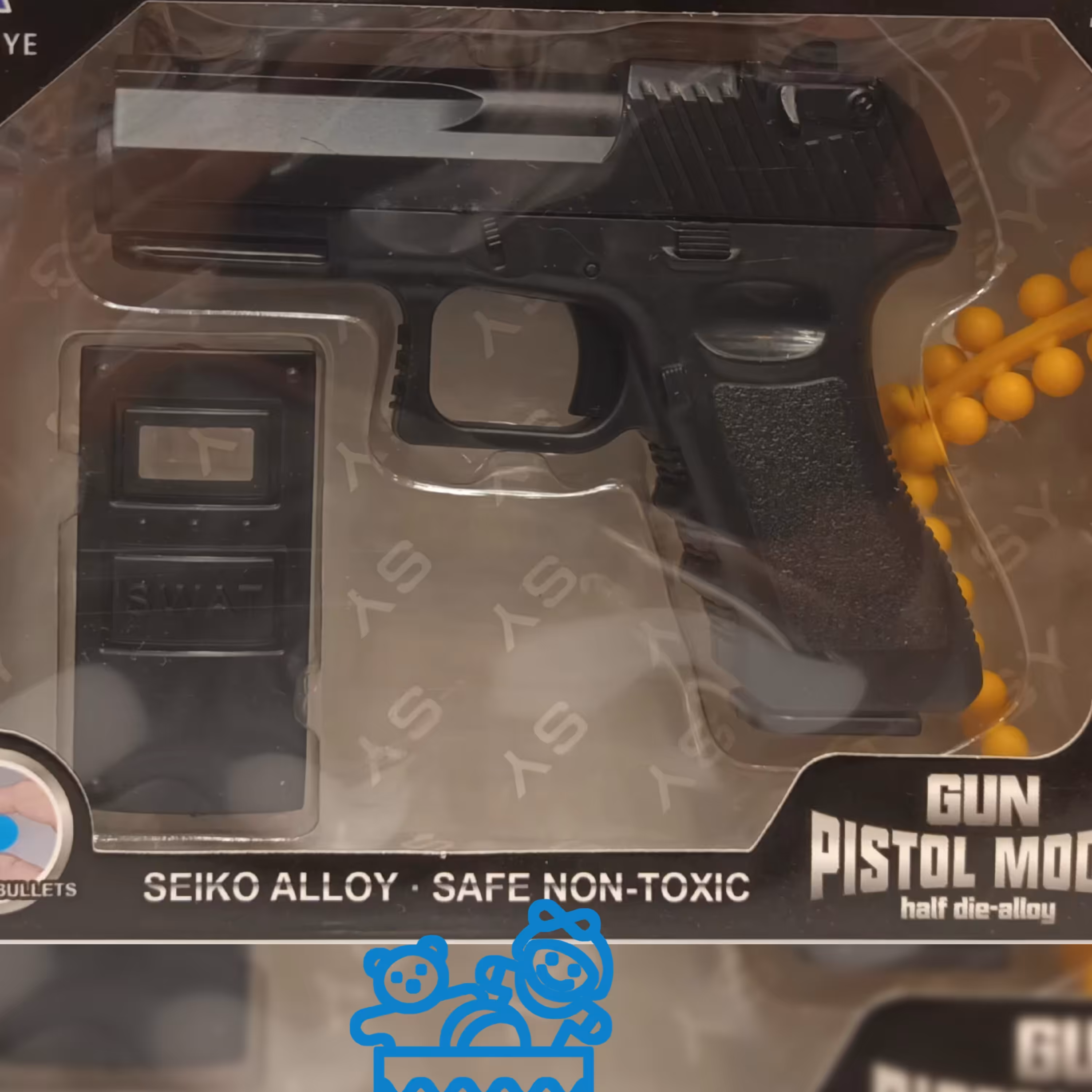 کلات ساچمه نرم جنس خوب وارداتی  قسمت گلنگدن فلزی مناسب برای گروه سنی شش سال به بالا