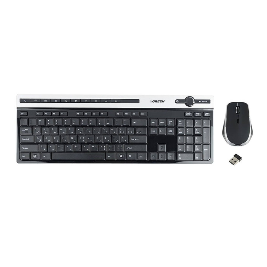 کیبورد و ماوس گرین GKM505W